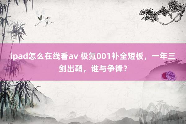 ipad怎么在线看av 极氪001补全短板，一年三剑出鞘，谁与争锋？