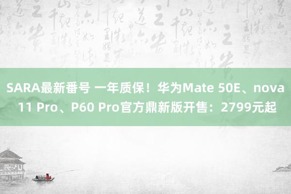 SARA最新番号 一年质保！华为Mate 50E、nova 11 Pro、P60 Pro官方鼎新版开售：2799元起