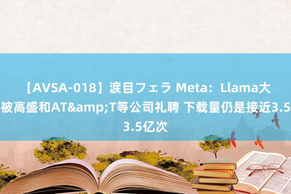 【AVSA-018】涙目フェラ Meta：Llama大模子被高盛和AT&T等公司礼聘 下载量仍是接近3.5亿次